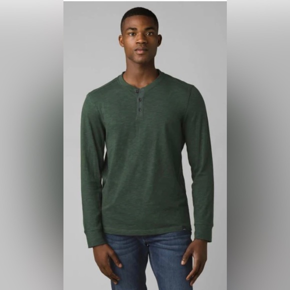 Prana Other - Prana Forest Green Organic Cotton Long Sleeve Henley